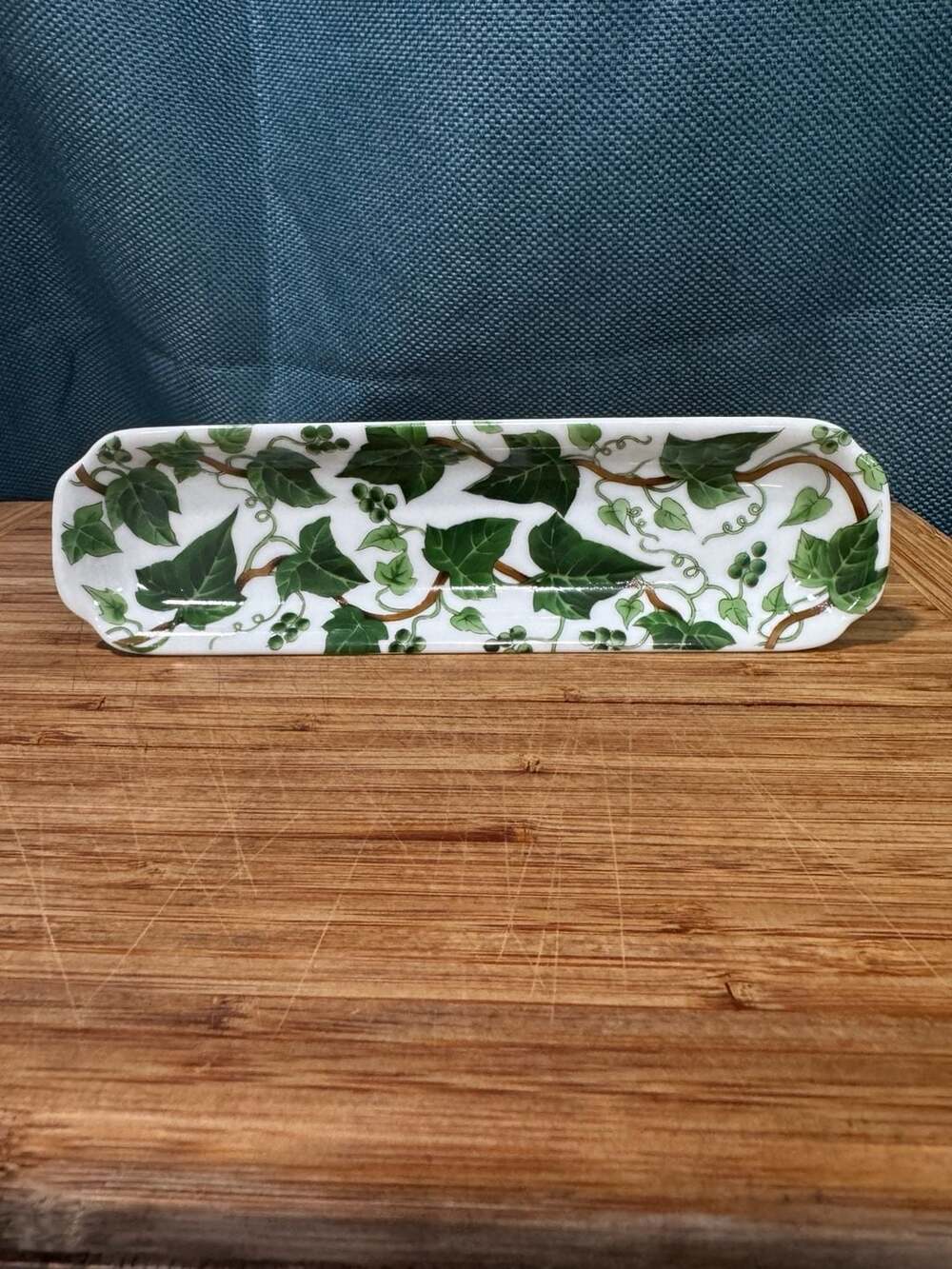 Vintage Neiman Marcus Fine Porcelain Ivy Relish/Celery Tray.